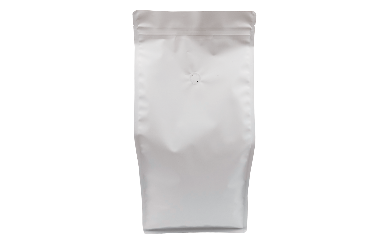 120 Stk. ♺ Kaffeebeutel für 3KG in weiß-matt, Flachbodenbeutel RECYCLINGFÄHIG inkl. Ventil, Top-Zipper und Aromaschutz