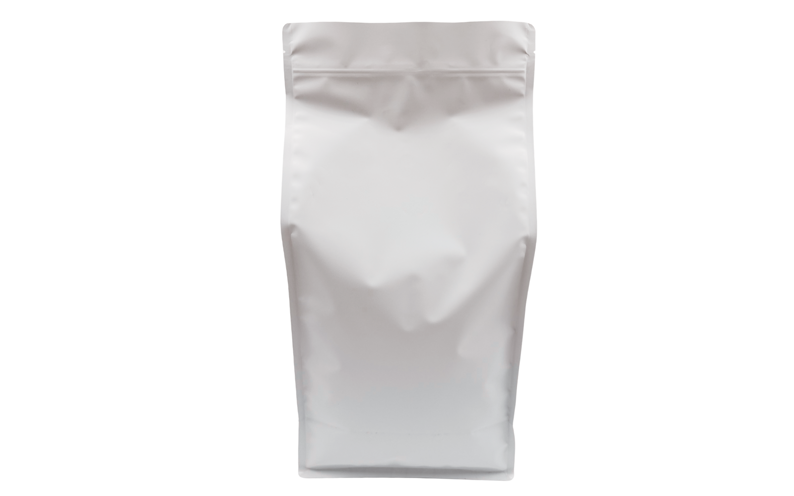 120 Stk. ♺ Kaffeebeutel für 3KG in weiß-matt, Flachbodenbeutel RECYCLINGFÄHIG inkl. Ventil, Top-Zipper und Aromaschutz