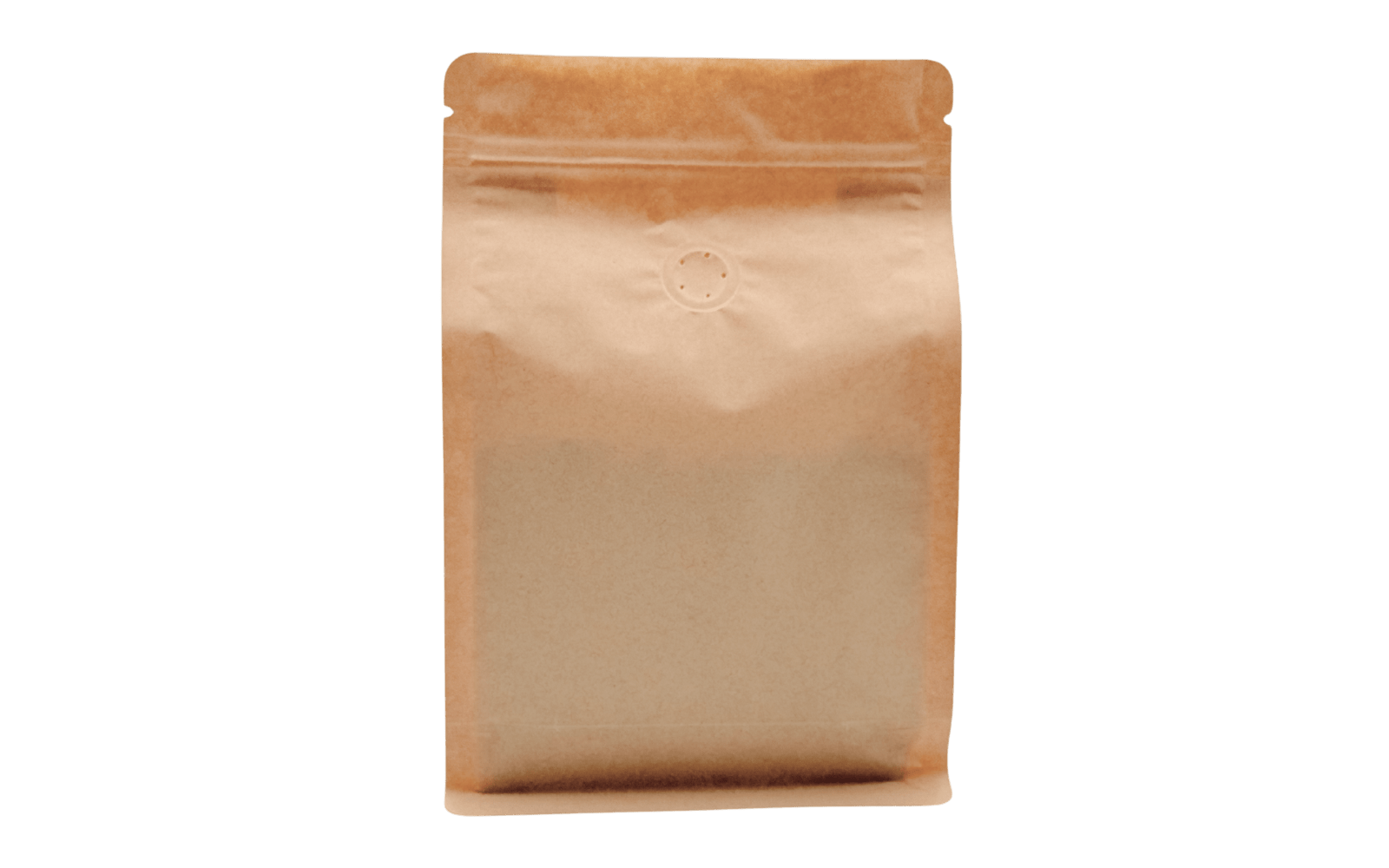 500 St. Kaffeebeutel für 1.000g Flachbodenbeutel aus Kraftpapier BRAUN inkl. Ventil, Top - Zipper und Aromaschutz) - kaffeeverpackung.com