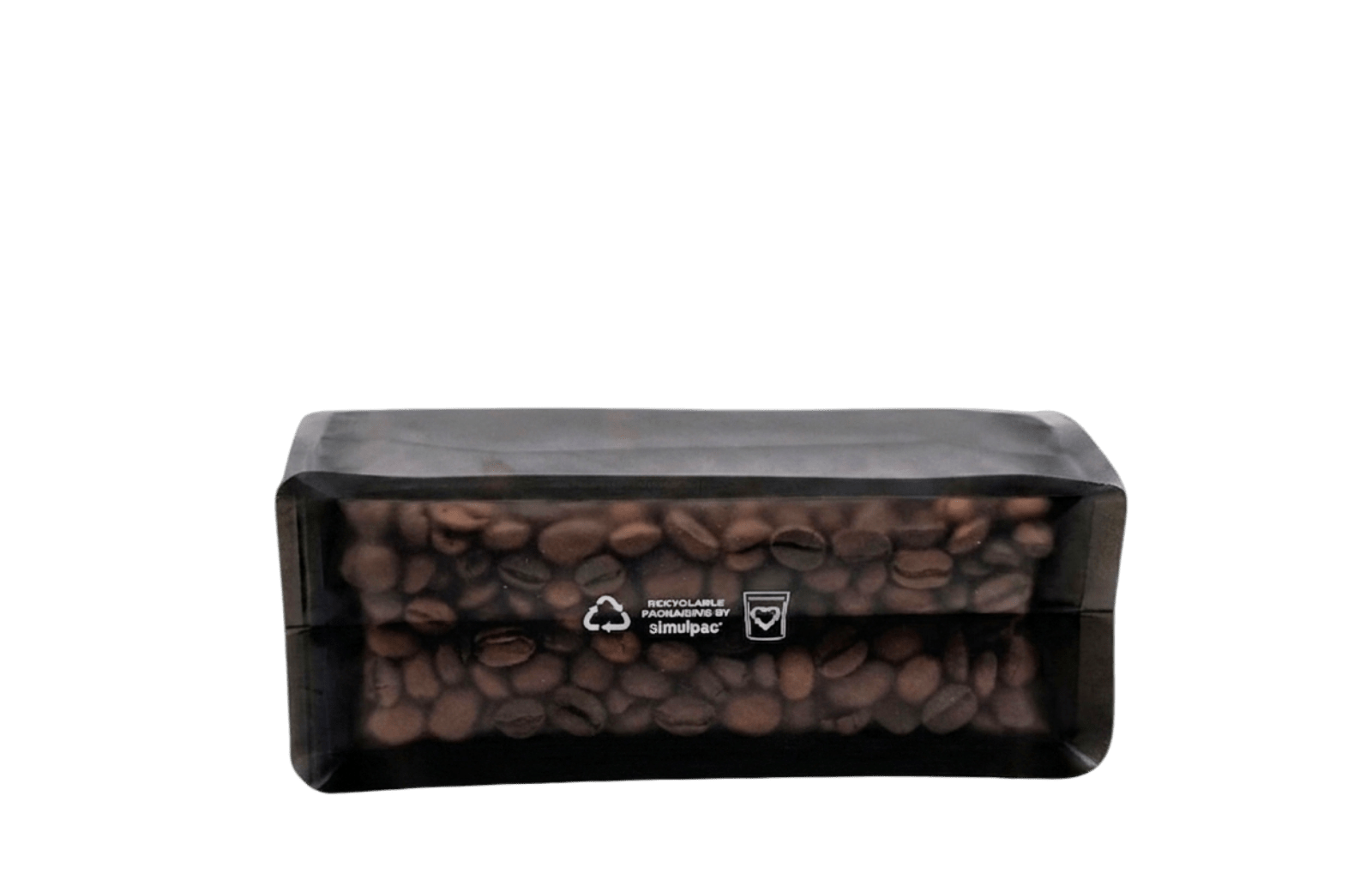 600 Stk. ♺ Kaffeebeutel für 150g in schwarz-transluzent-matt, Flachbodenbeutel RECYCLINGFÄHIG inkl. Ventil, Top-Zipper und Aromaschutz - kaffeeverpackung.com - Kaffeebeutel mit Ventil