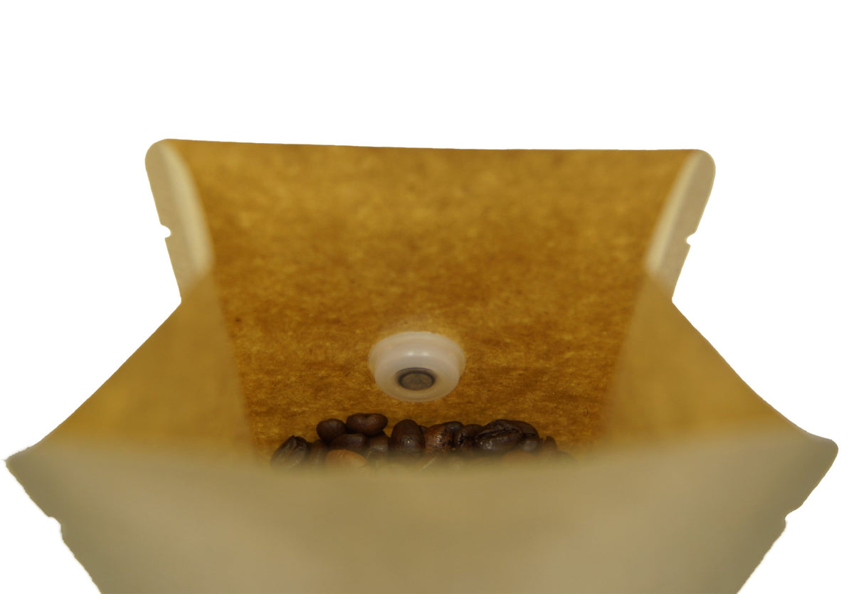 500 St. Kaffeebeutel Flachbodenbeutel aus Kraftpapier inkl. Ventil und Aromaschutz - kaffeeverpackung.com