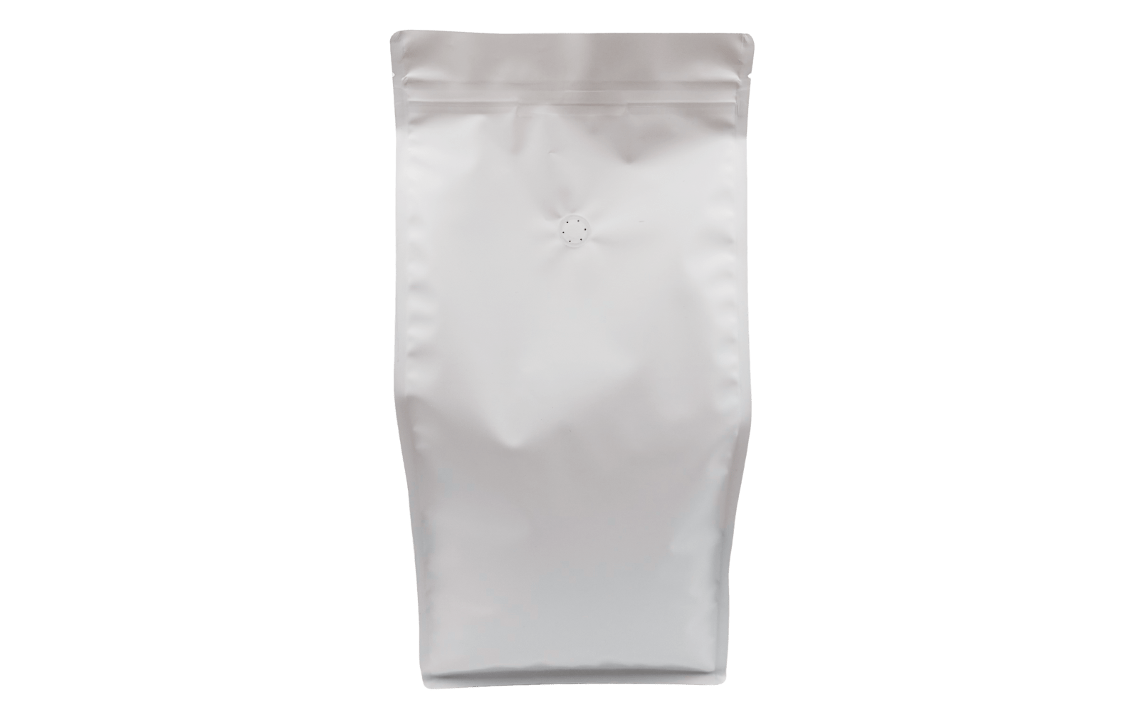 120 Stk. ♺ Kaffeebeutel für 3KG in weiß - matt, Flachbodenbeutel RECYCLINGFÄHIG inkl. Ventil, Top - Zipper und Aromaschutz - kaffeeverpackung.com