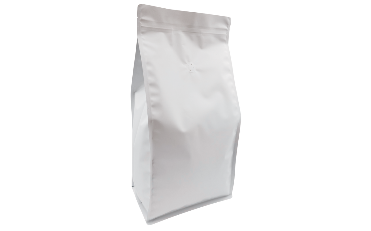 500 pcs brown coffee bags Flat-bottom bags RECYCLABLE incl. valve, front zip and aroma protection