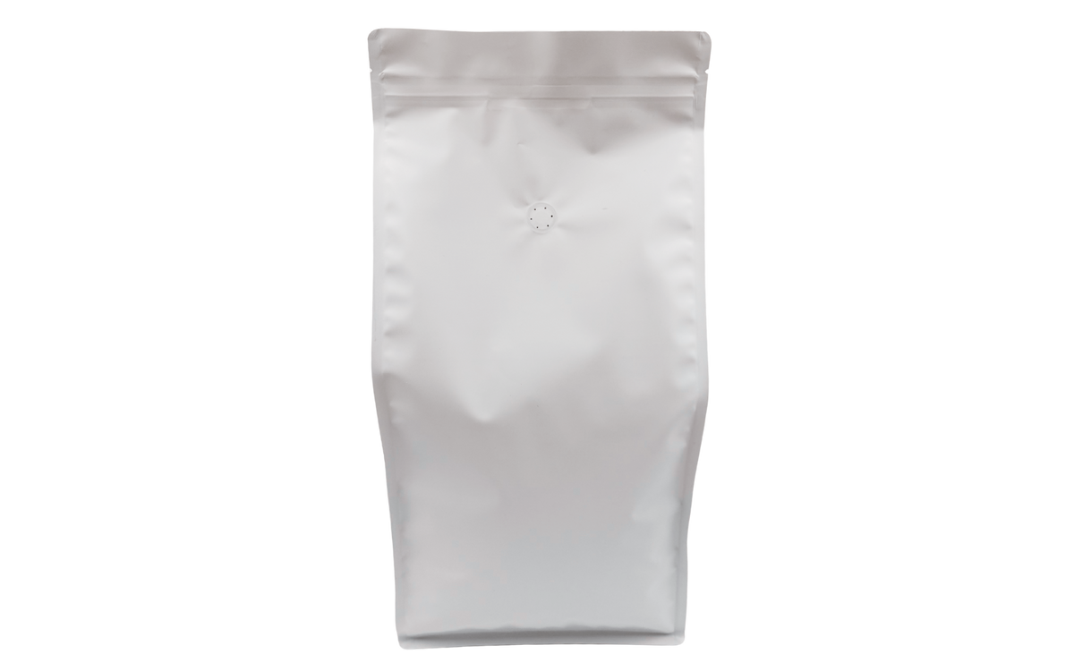 500 pcs brown coffee bags Flat-bottom bags RECYCLABLE incl. valve, front zip and aroma protection
