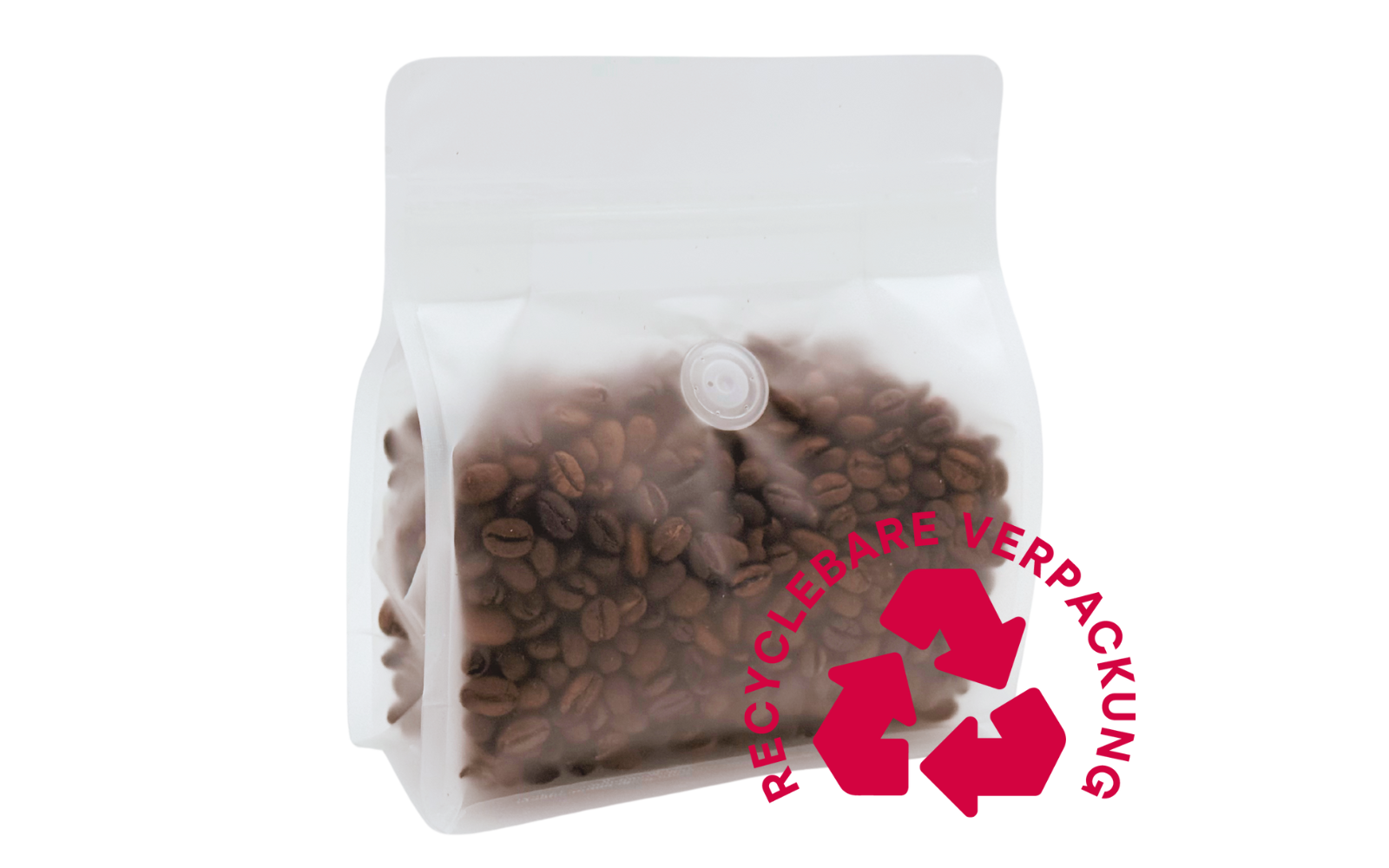 500 pcs brown coffee bags Flat-bottom bags RECYCLABLE incl. valve, front zip and aroma protection