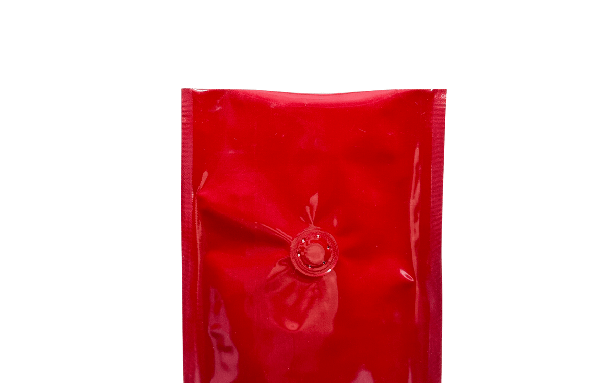 500 St. Kaffeebeutel, 4 - Naht Seitenfaltenbeutel in wein - rot inkl. Ventil und Aromaschutz - kaffeeverpackung.com