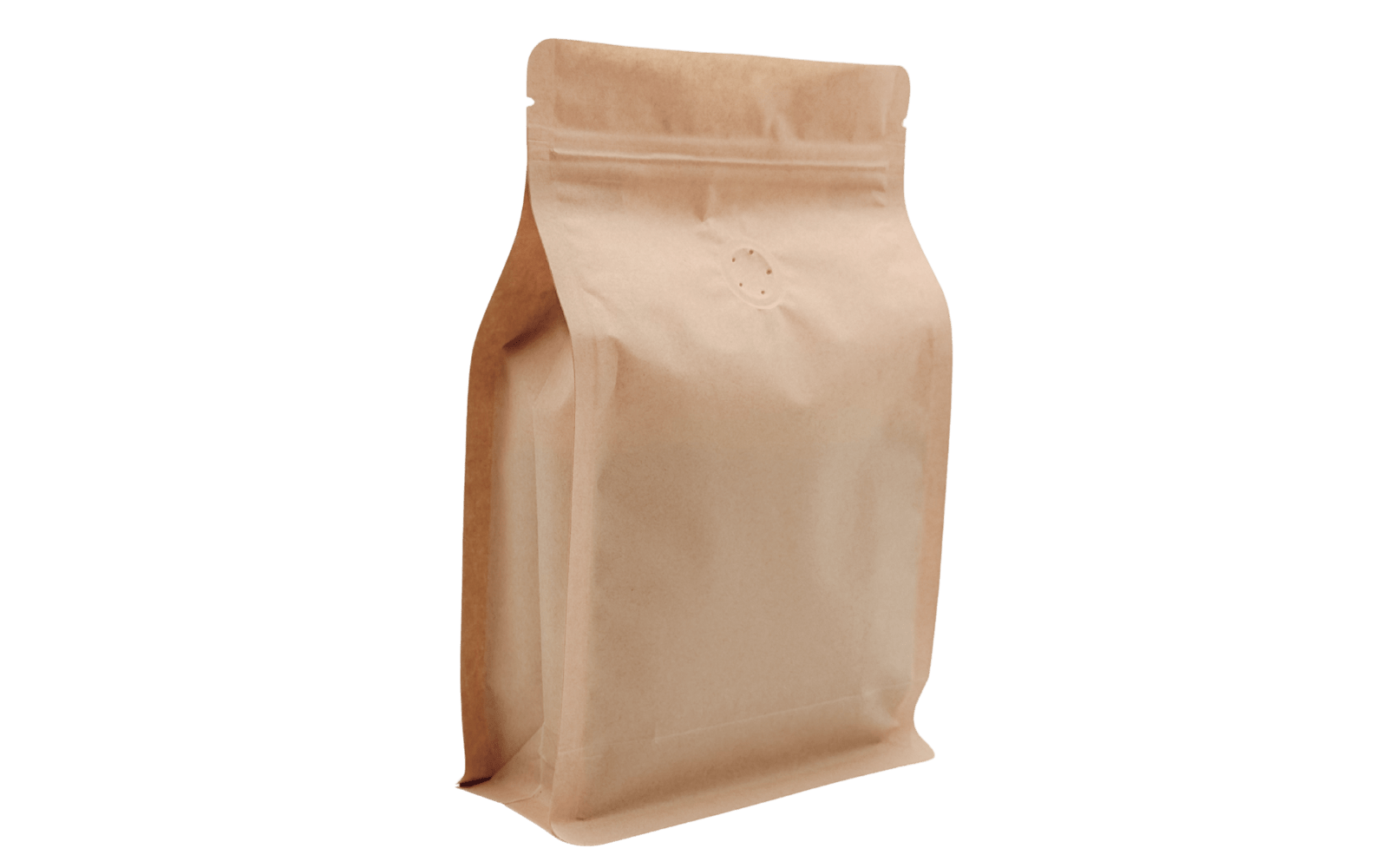 500 St. Kaffeebeutel für 1.000g Flachbodenbeutel aus Kraftpapier BRAUN inkl. Ventil, Top - Zipper und Aromaschutz) - kaffeeverpackung.com