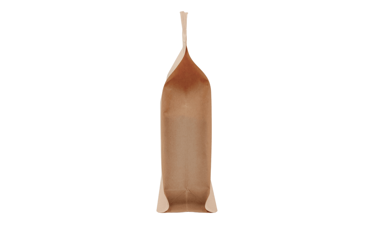 500 St. Kaffeebeutel für 1.000g Flachbodenbeutel aus Kraftpapier BRAUN inkl. Ventil, Top - Zipper und Aromaschutz) - kaffeeverpackung.com