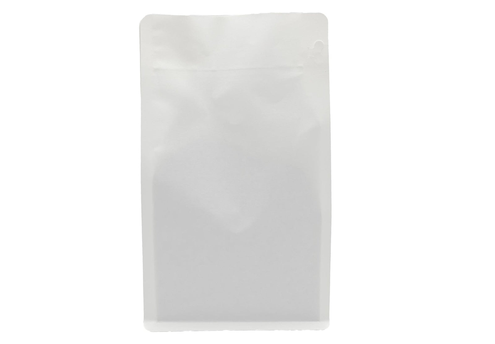 500 St. Kaffeebeutel für 500g Flachbodenbeutel aus Kraftpapier WEISS inkl. Ventil, Front Zipper und Aromaschutz - kaffeeverpackung.com