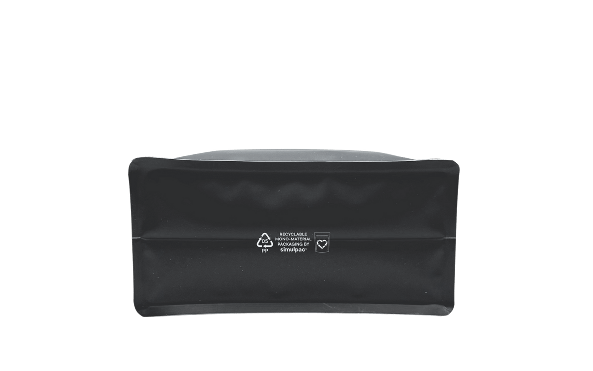 500 Stk. ♺ Kaffeebeutel Flachbodenbeutel RECYCLINGFÄHIG, aus MONO - Material, inkl. Ventil, Top - Zipper und Aromaschutz - kaffeeverpackung.com