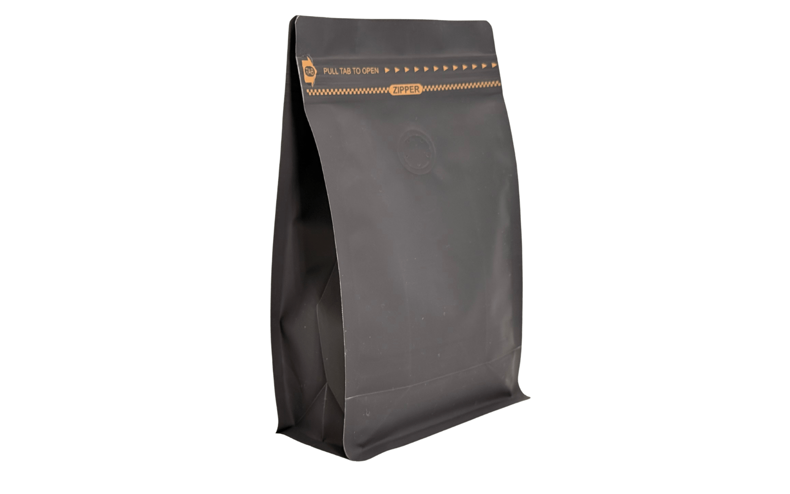 500 Stk. ♺ Kaffeebeutel für 1.000g in MATT SCHWARZ, Flachbodenbeutel aus MONO - Material, inkl. Ventil, Front - Zipper und Aromaschutz - kaffeeverpackung.com