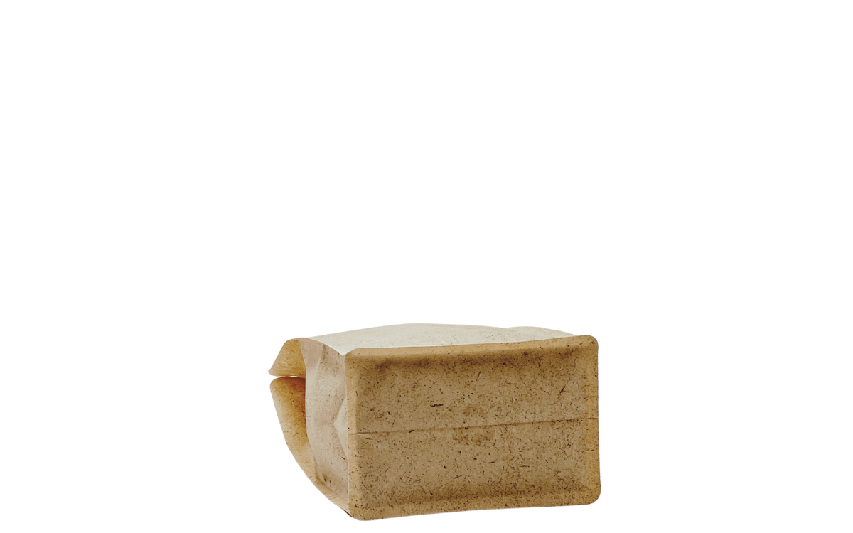 500 Stk. ♺ Kaffeebeutel für 500g in braun Papier - Look, Flachbodenbeutel RECYCLINGFÄHIG inkl. Ventil, Front - Zipper und Aromaschutz, mit Paper - Touch - kaffeeverpackung.com