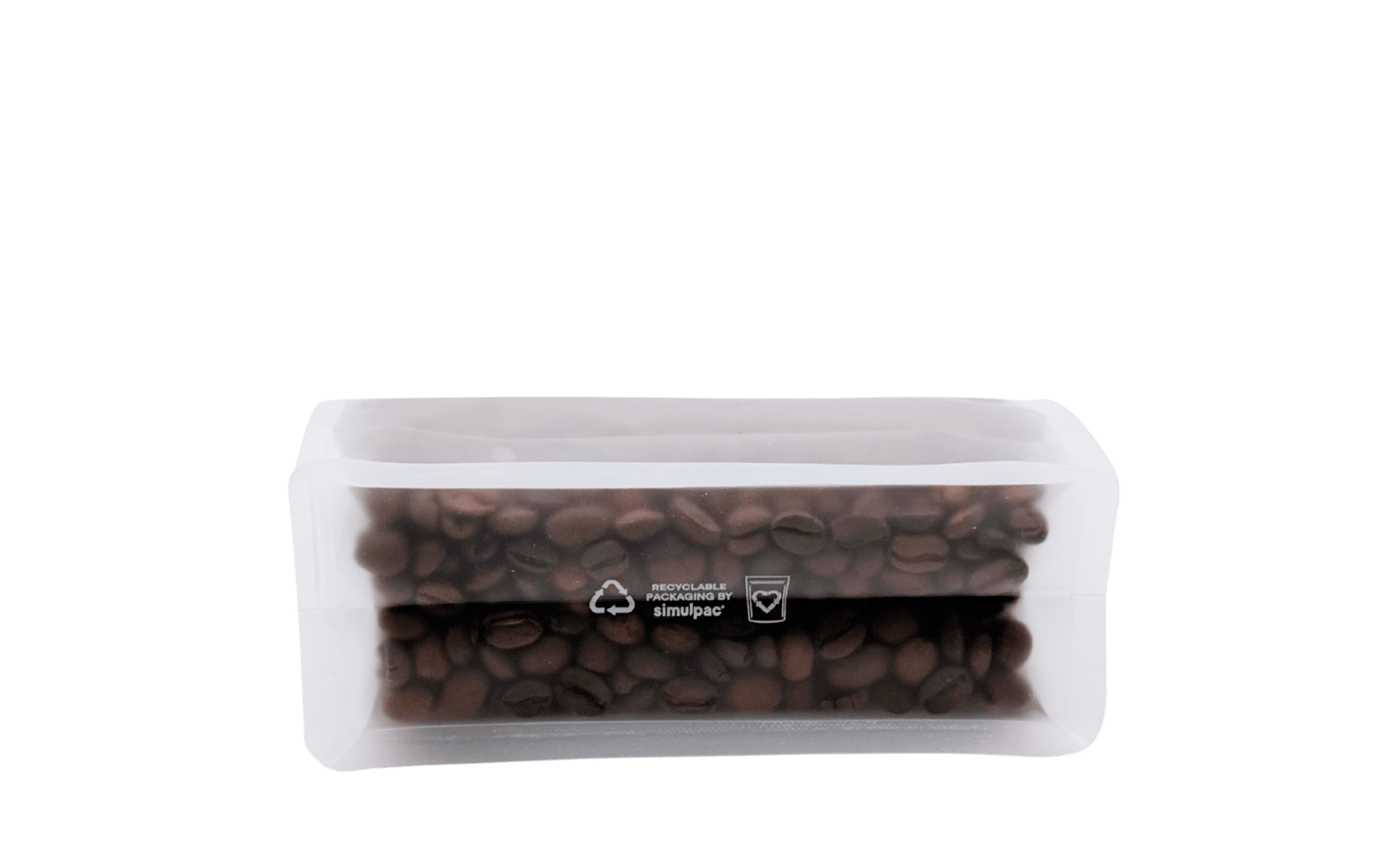 600 Stk. ♺ Kaffeebeutel für 150g in transparent - matt, Flachbodenbeutel RECYCLINGFÄHIG inkl. Ventil, Top - Zipper und Aromaschutz - kaffeeverpackung.com