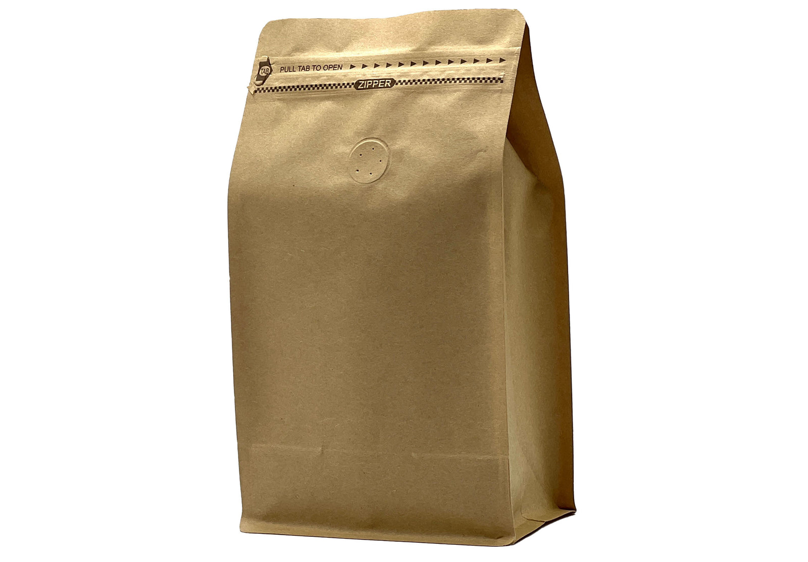 500 St. Kaffeebeutel für 1.000g Flachbodenbeutel aus Kraftpapier BRAUN inkl. Ventil, Front Zipper und Aromaschutz