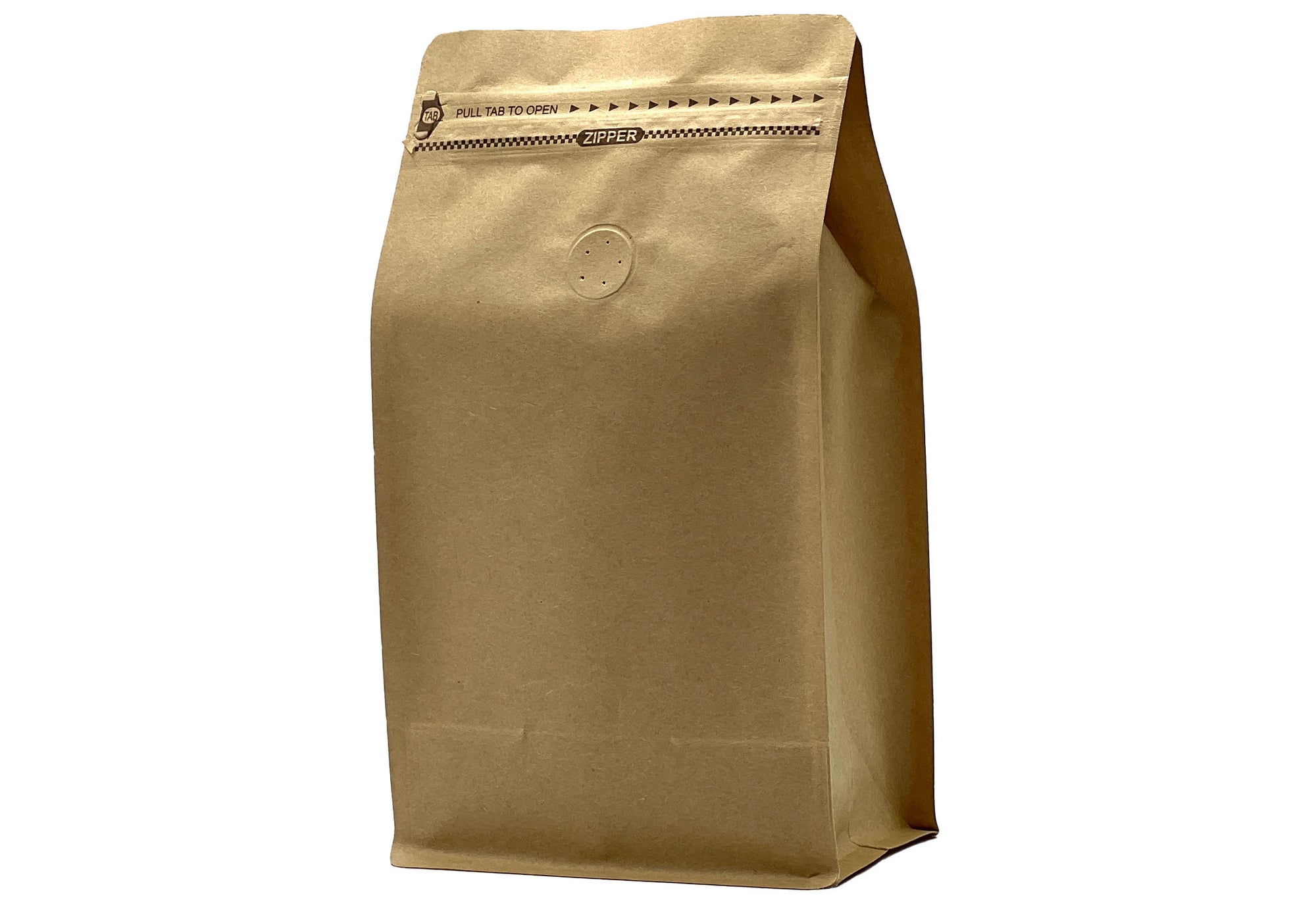 500 St. Kaffeebeutel für 1.000g Flachbodenbeutel aus Kraftpapier BRAUN inkl. Ventil, Front Zipper und Aromaschutz