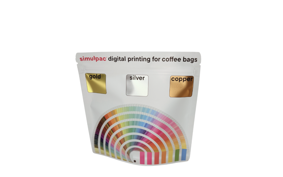 Invididuell bedruckte 250g Kaffeebeutel, 3000 Stück MOQ / 0,75€ pro Stück