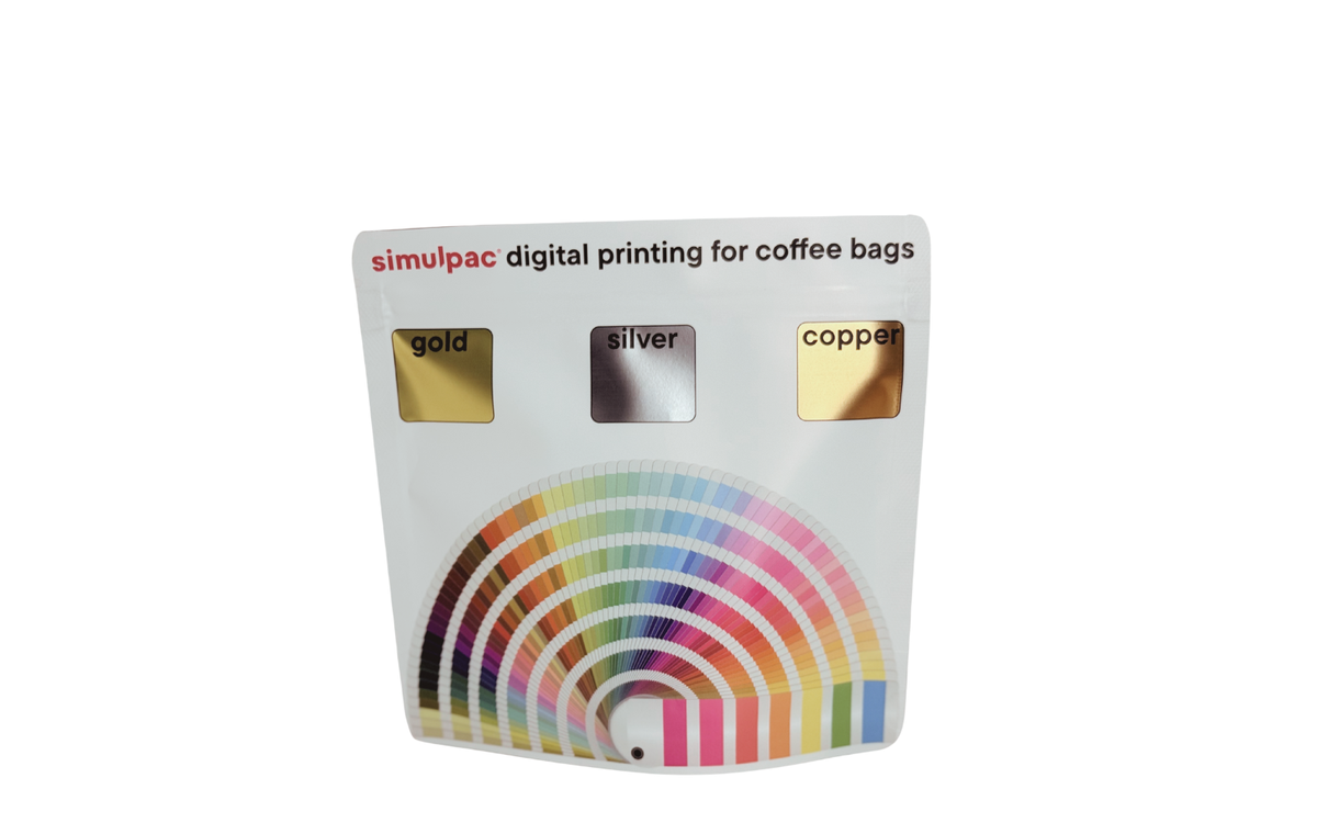 Invididuell bedruckte 250g Kaffeebeutel, 3000 Stück MOQ / 0,75€ pro Stück