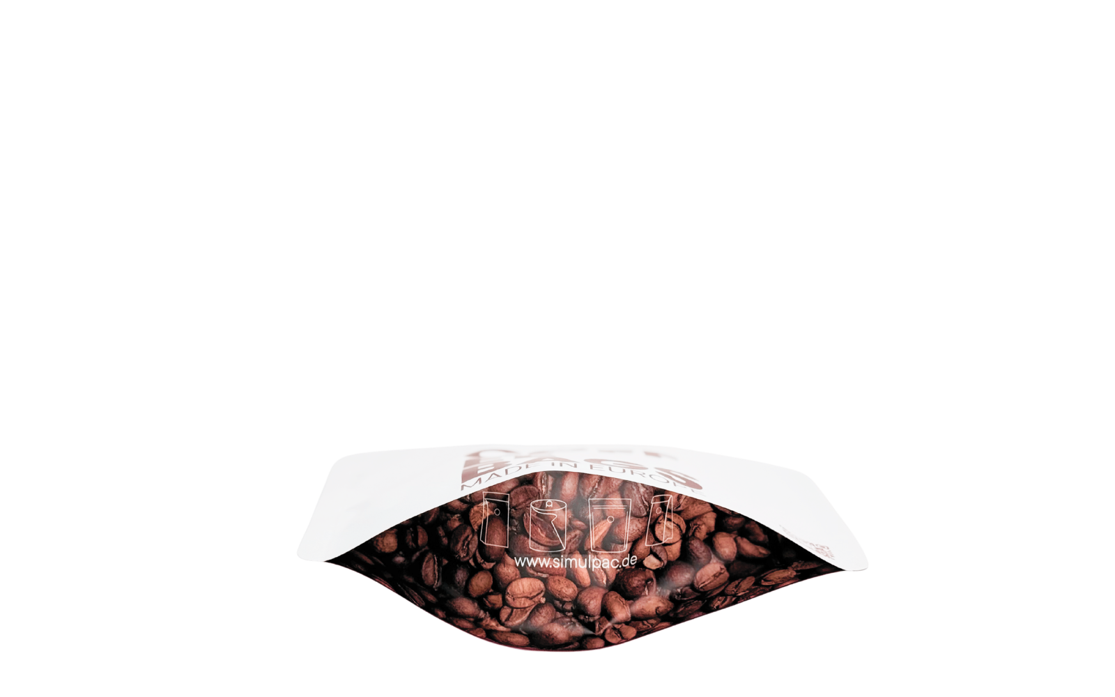 Invididuell bedruckte 250g Kaffeebeutel, 3000 Stück MOQ / 0,75€ pro Stück