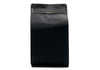 1,000 pcs. Coffee bags Flat bottom bags made of black kraft paper including valve, front zipper and aroma protection